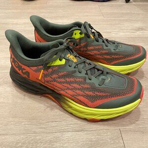 Mens Size 11.5 - Hoka One One Speedgoat 5 Thyme Fiesta Comfortable Run Sneakers
